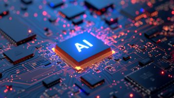AdobeStock_738868914 Artificial Intelligence processor unit. Powerful Quantum AI component on PCB motherboard with data transfers. with font "AI" on chipset --ar 16:9 --style raw --v 6 Job ID: bd1ca137-83f6-4fa5-9494-9374d67c027d