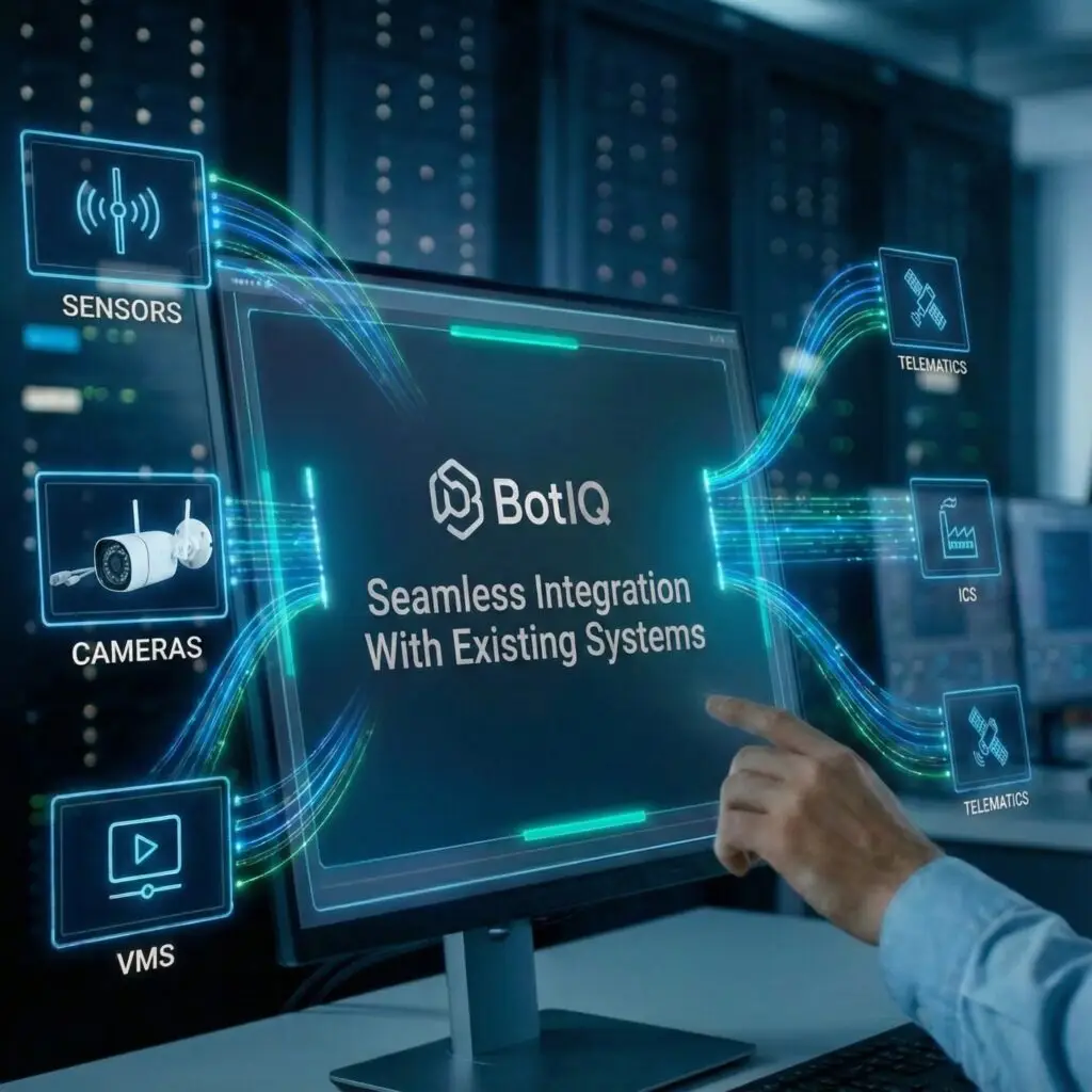 Diagram illustrating fully customizable automation workflows with triggers, alert types, data routing, and escalation paths